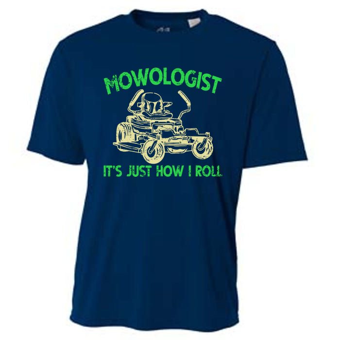 Retro Mowologist ItS Just How I Roll Lawn Mower Lawnmower Cooling Performance Crew T-Shirt