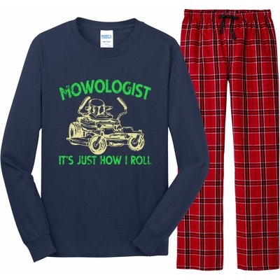 Retro Mowologist ItS Just How I Roll Lawn Mower Lawnmower Long Sleeve Pajama Set