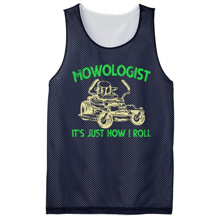 Retro Mowologist ItS Just How I Roll Lawn Mower Lawnmower Mesh Reversible Basketball Jersey Tank