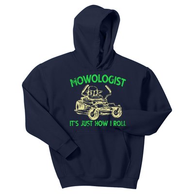 Retro Mowologist ItS Just How I Roll Lawn Mower Lawnmower Kids Hoodie