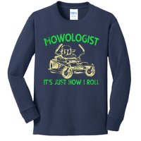 Retro Mowologist ItS Just How I Roll Lawn Mower Lawnmower Kids Long Sleeve Shirt