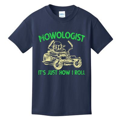 Retro Mowologist ItS Just How I Roll Lawn Mower Lawnmower Kids T-Shirt