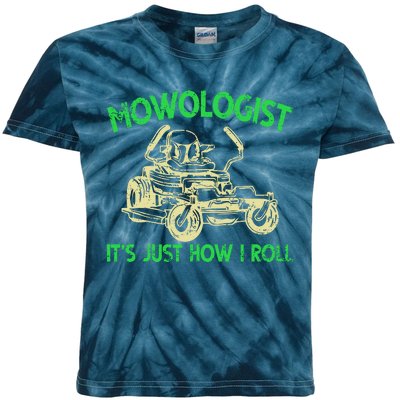 Retro Mowologist ItS Just How I Roll Lawn Mower Lawnmower Kids Tie-Dye T-Shirt