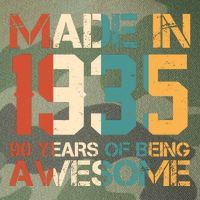 Retro Made In 1935 90 Years Of Being Awesome Birthday Legacy Tie Dye Trucker Hat