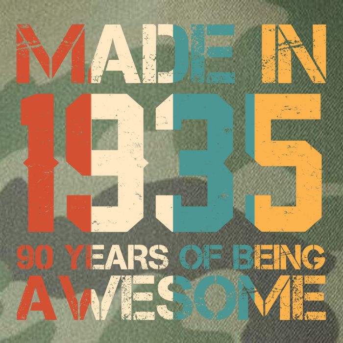 Retro Made In 1935 90 Years Of Being Awesome Birthday Legacy Tie Dye Trucker Hat
