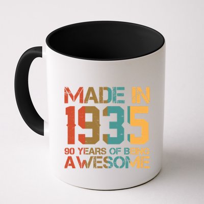 Retro Made In 1935 90 Years Of Being Awesome Birthday Mug