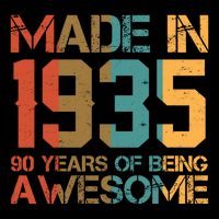 Retro Made In 1935 90 Years Of Being Awesome Birthday Mug