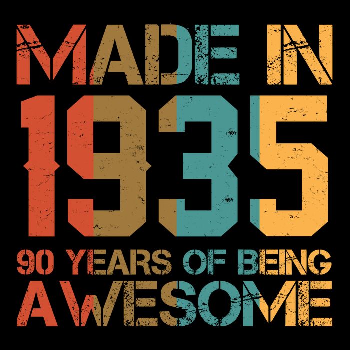 Retro Made In 1935 90 Years Of Being Awesome Birthday Mug