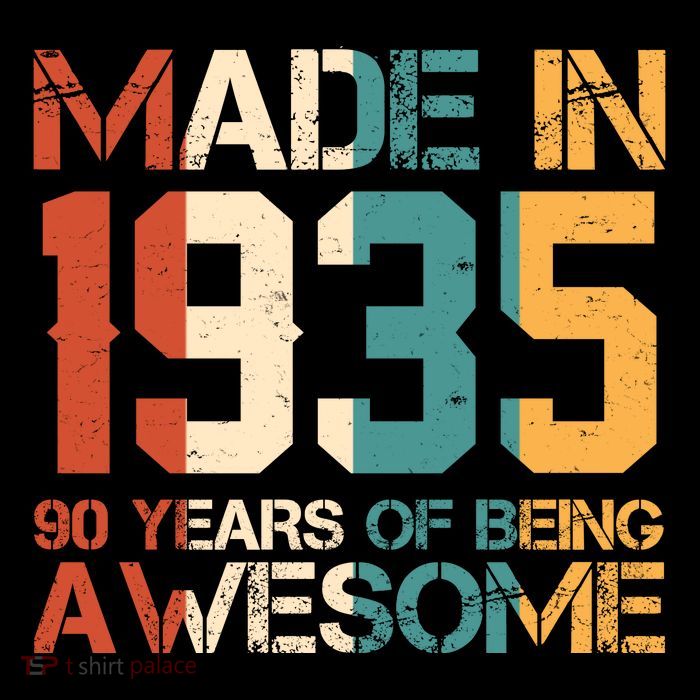 Retro Made In 1935 90 Years Of Being Awesome Birthday Drawstring Bag