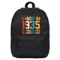 Retro Made In 1935 90 Years Of Being Awesome Birthday 16 in Basic Backpack