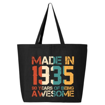 Retro Made In 1935 90 Years Of Being Awesome Birthday 25L Jumbo Tote