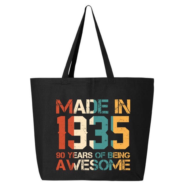 Retro Made In 1935 90 Years Of Being Awesome Birthday 25L Jumbo Tote