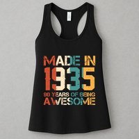 Retro Made In 1935 90 Years Of Being Awesome Birthday Womens Tank Top