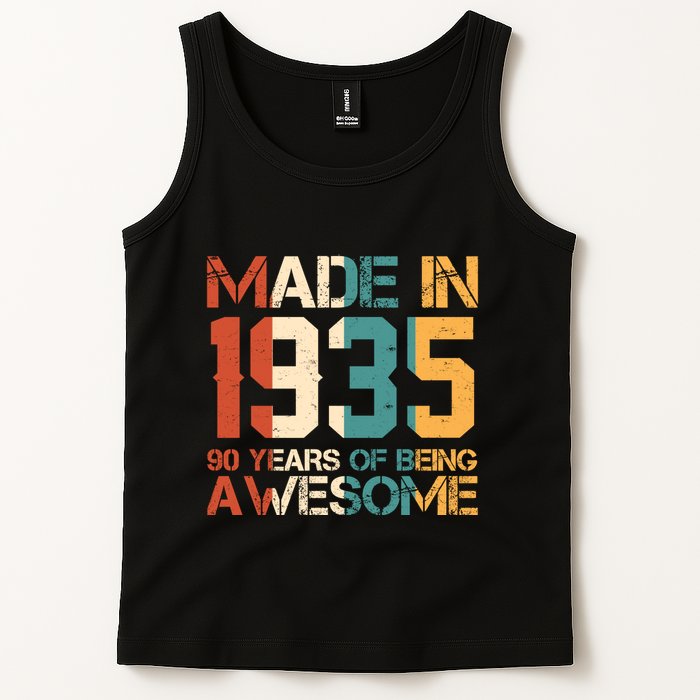 Retro Made In 1935 90 Years Of Being Awesome Birthday Tank Top