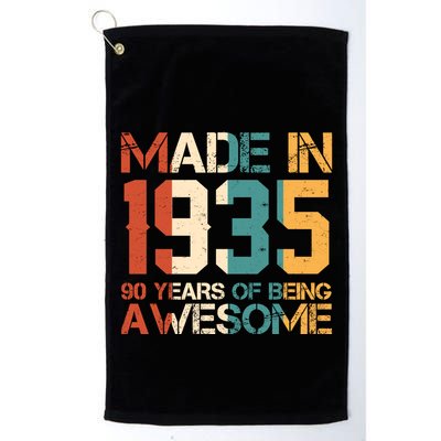 Retro Made In 1935 90 Years Of Being Awesome Birthday Golf Towel