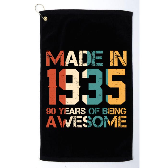 Retro Made In 1935 90 Years Of Being Awesome Birthday Golf Towel