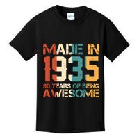 Retro Made In 1935 90 Years Of Being Awesome Birthday Kids T-Shirt