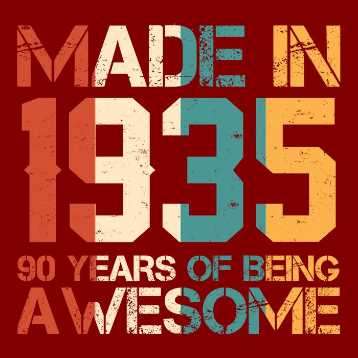 Retro Made In 1935 90 Years Of Being Awesome Birthday Visor