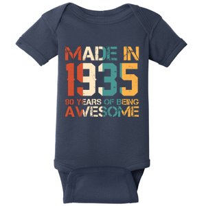 Retro Made In 1935 90 Years Of Being Awesome Birthday Baby Bodysuit