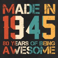 Retro Made In 1945 80 Years Of Being Awesome Birthday Cool Comfort Performance Bucket Hat