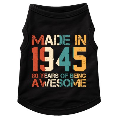 Retro Made In 1945 80 Years Of Being Awesome Birthday Doggie Tank