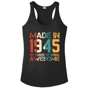 Retro Made In 1945 80 Years Of Being Awesome Birthday Ladies PosiCharge Competitor Racerback Tank