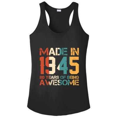 Retro Made In 1945 80 Years Of Being Awesome Birthday Ladies PosiCharge Competitor Racerback Tank