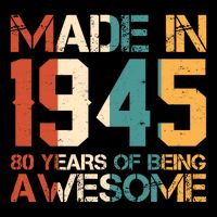 Retro Made In 1945 80 Years Of Being Awesome Birthday Baby Bodysuit
