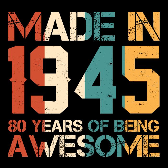 Retro Made In 1945 80 Years Of Being Awesome Birthday Baby Bodysuit