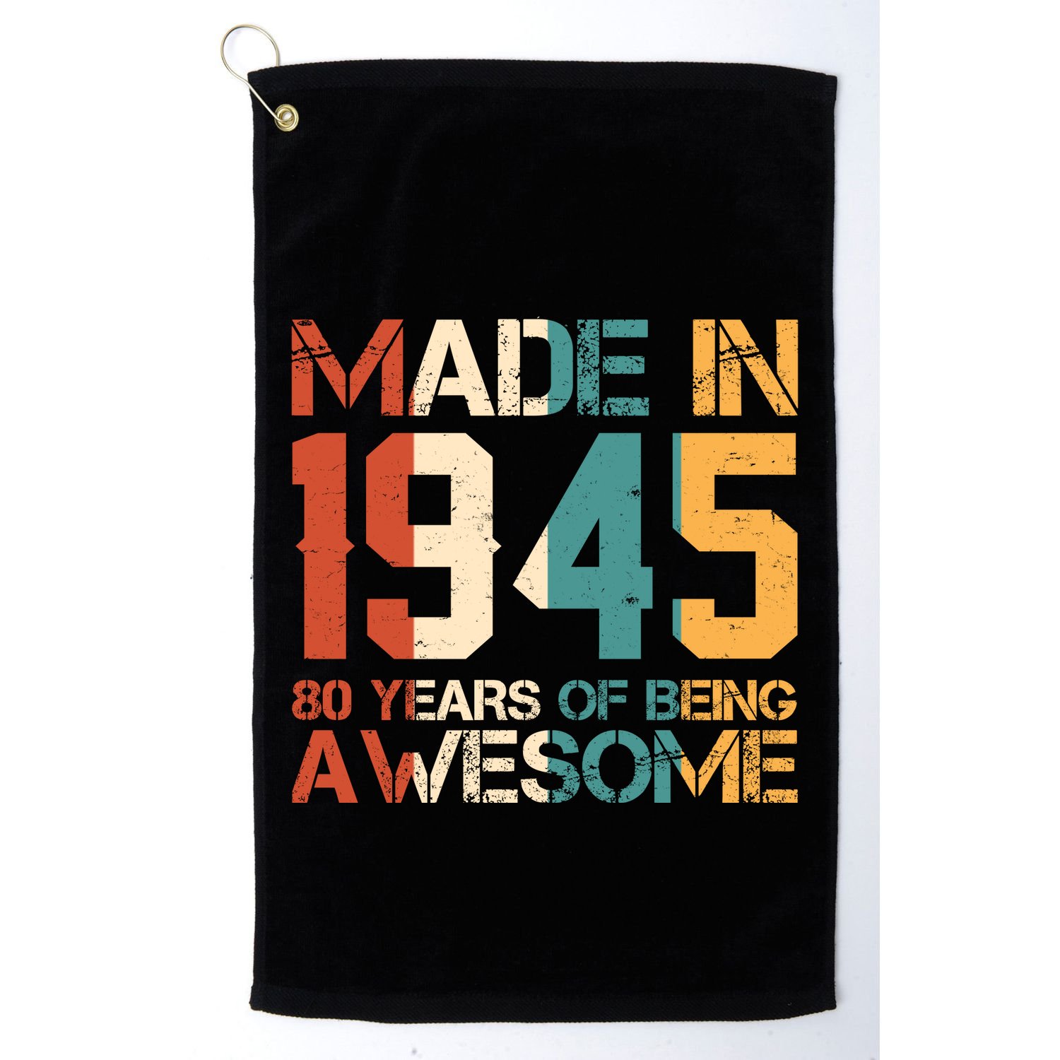 Retro Made In 1945 80 Years Of Being Awesome Birthday Golf Towel