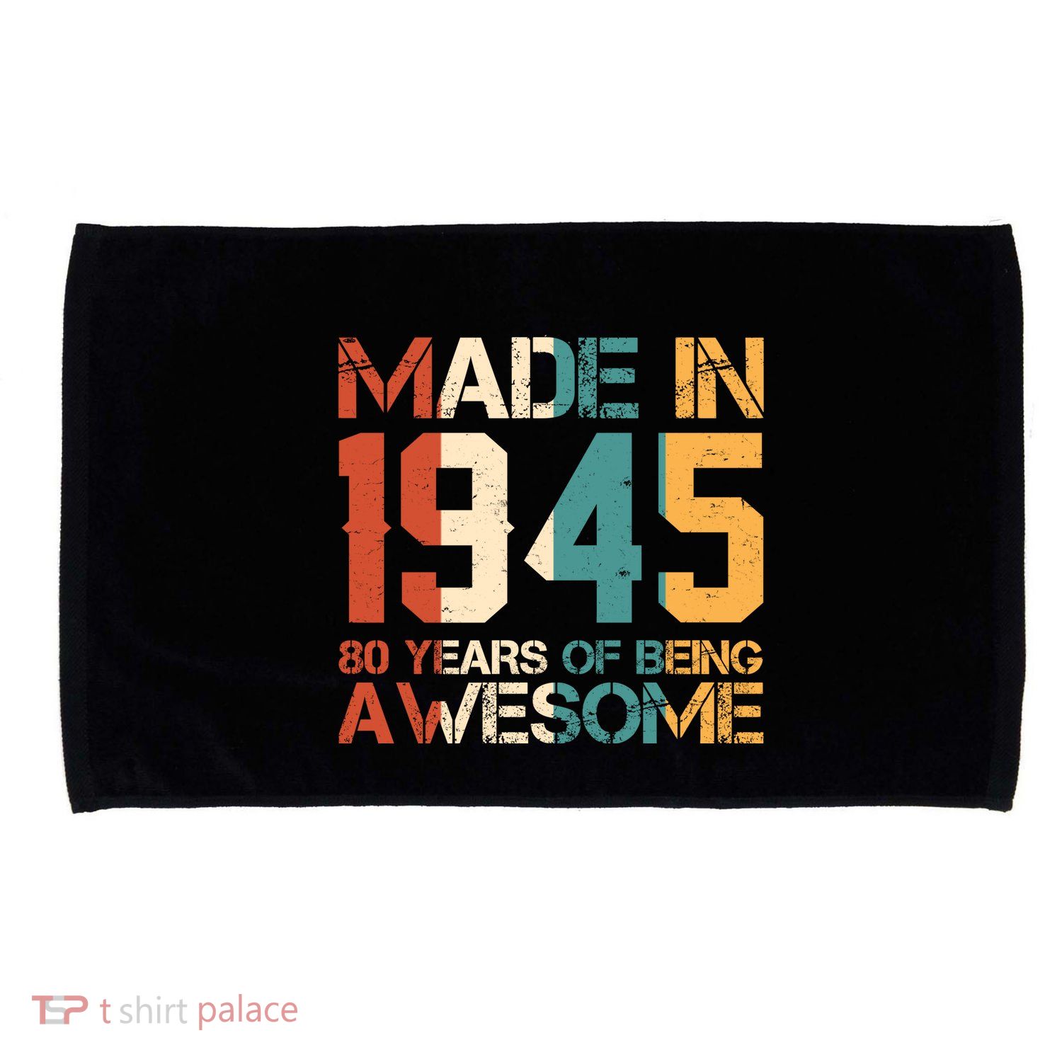 Retro Made In 1945 80 Years Of Being Awesome Birthday Microfiber Hand Towel