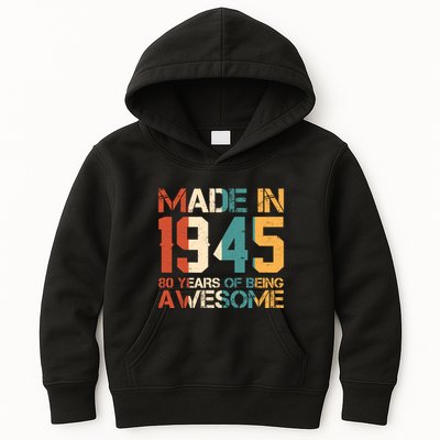 Retro Made In 1945 80 Years Of Being Awesome Birthday Kids Hoodie