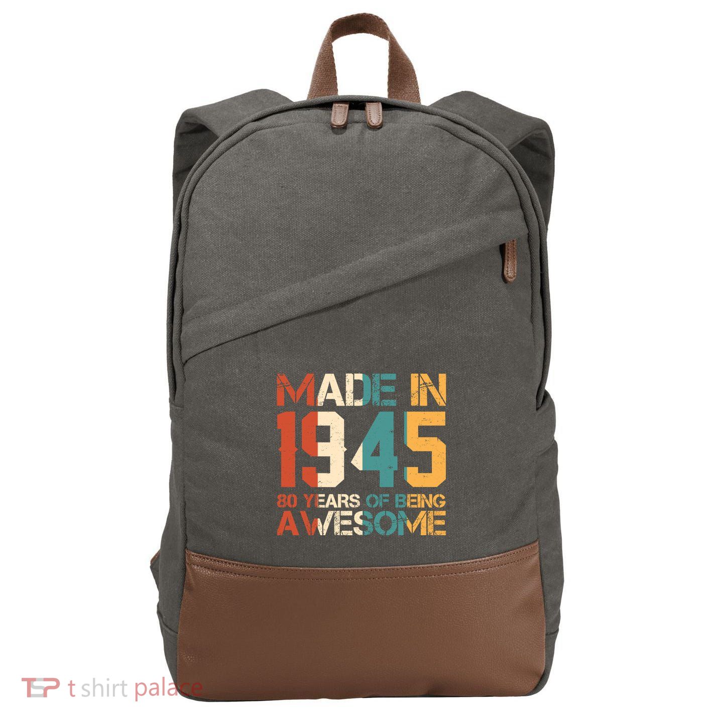Retro Made In 1945 80 Years Of Being Awesome Birthday Cotton Canvas Backpack