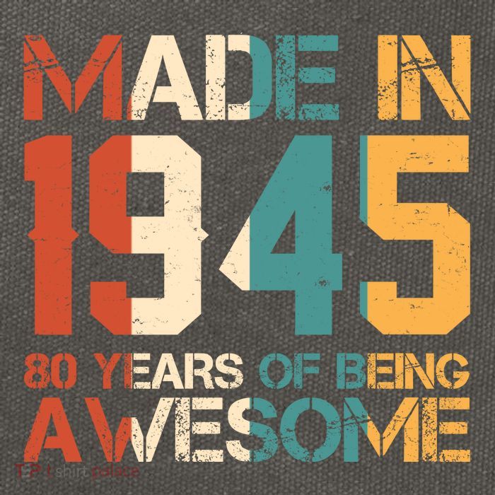 Retro Made In 1945 80 Years Of Being Awesome Birthday Cotton Canvas Backpack
