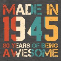 Retro Made In 1945 80 Years Of Being Awesome Birthday Vector Backpack