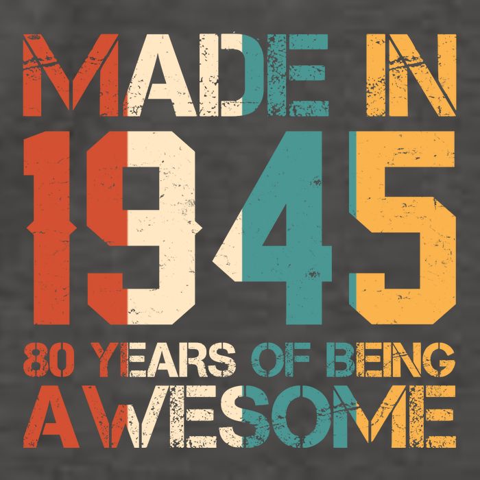Retro Made In 1945 80 Years Of Being Awesome Birthday Vector Backpack