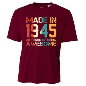 Retro Made In 1945 80 Years Of Being Awesome Birthday Cooling Performance Crew T-Shirt