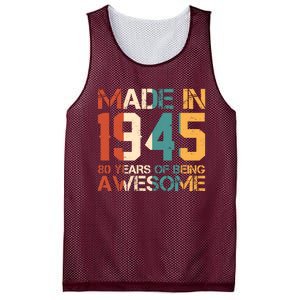 Retro Made In 1945 80 Years Of Being Awesome Birthday Mesh Reversible Basketball Jersey Tank