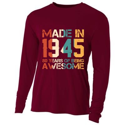 Retro Made In 1945 80 Years Of Being Awesome Birthday Cooling Performance Long Sleeve Crew