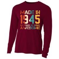 Retro Made In 1945 80 Years Of Being Awesome Birthday Cooling Performance Long Sleeve Crew