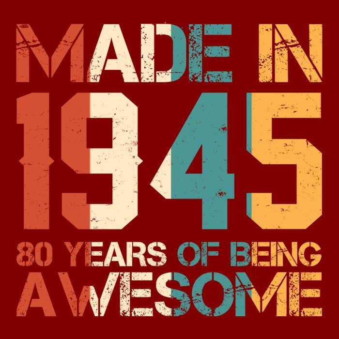 Retro Made In 1945 80 Years Of Being Awesome Birthday Sustainable Knit Beanie