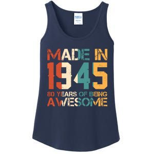 Retro Made In 1945 80 Years Of Being Awesome Birthday Ladies Essential Tank