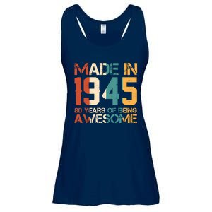 Retro Made In 1945 80 Years Of Being Awesome Birthday Ladies Essential Flowy Tank