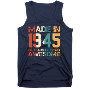 Retro Made In 1945 80 Years Of Being Awesome Birthday Tank Top