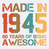 Retro Made In 1945 80 Years Of Being Awesome Birthday Garment-Dyed Sweatshirt