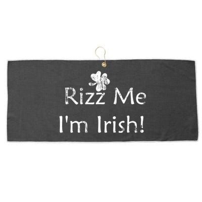 Rizz Me I'm Irish St Patrick's Day Large Microfiber Waffle Golf Towel