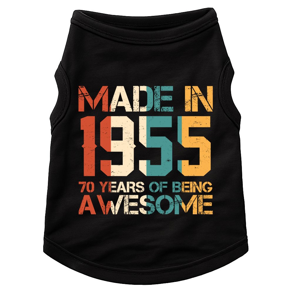 Retro Made In 1955 70 Years Of Being Awesome Birthday Doggie Tank