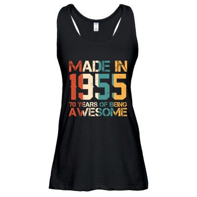Retro Made In 1955 70 Years Of Being Awesome Birthday Ladies Essential Flowy Tank
