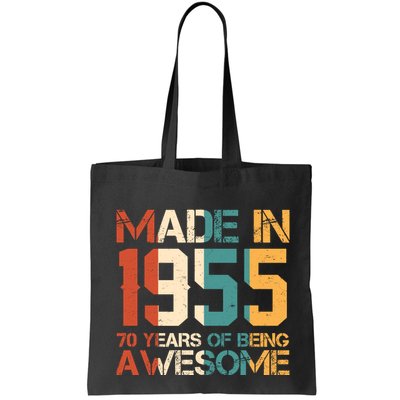 Retro Made In 1955 70 Years Of Being Awesome Birthday Bag