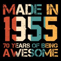 Retro Made In 1955 70 Years Of Being Awesome Birthday Baby Bodysuit